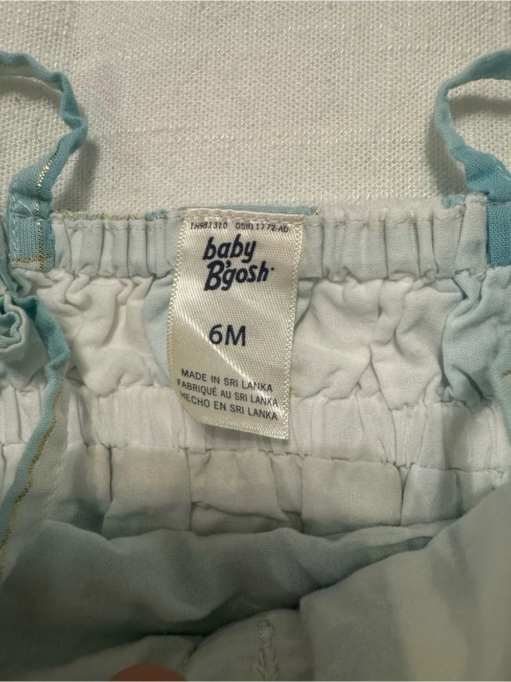 OshKosh B'gosh Blue and White Check Bubble Romper